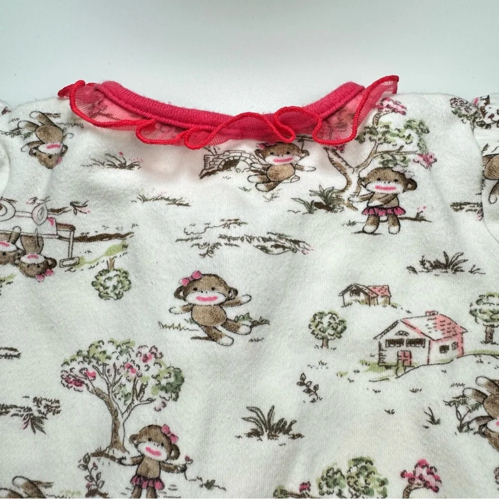 Baby Starters Baby Girl's Footie Pajamas with Frills & Bows 9M
